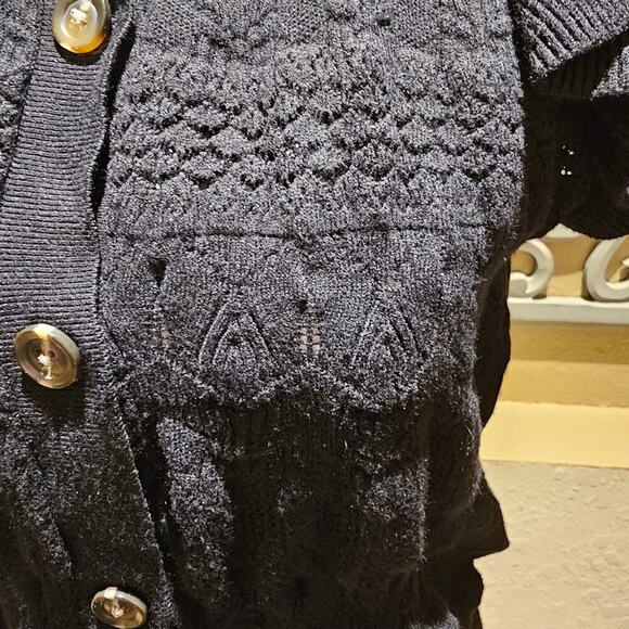 Who What Wear M Black Sweater Cottagecore Minimalist Romantic Vintage Retro - Picture 10 of 10